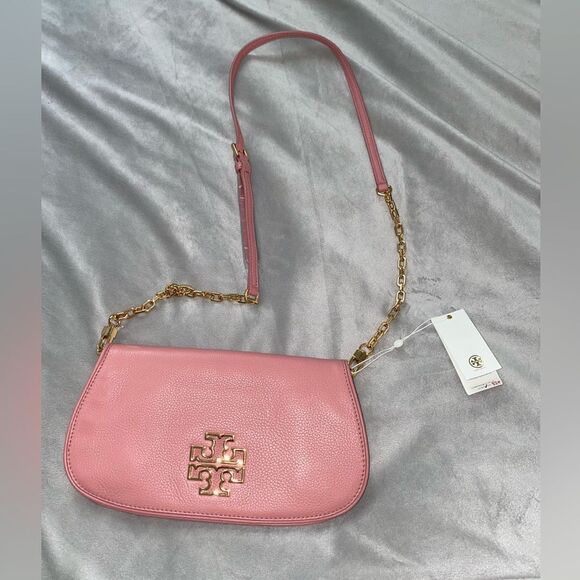 NWT Tory Burch Britten Crossbody Clutch Barbie Pink - Picture 4 of 9
